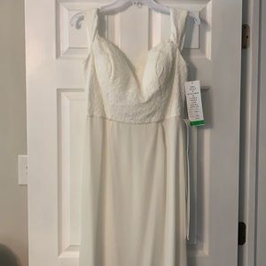 Bill Levkoff ivory lace gown